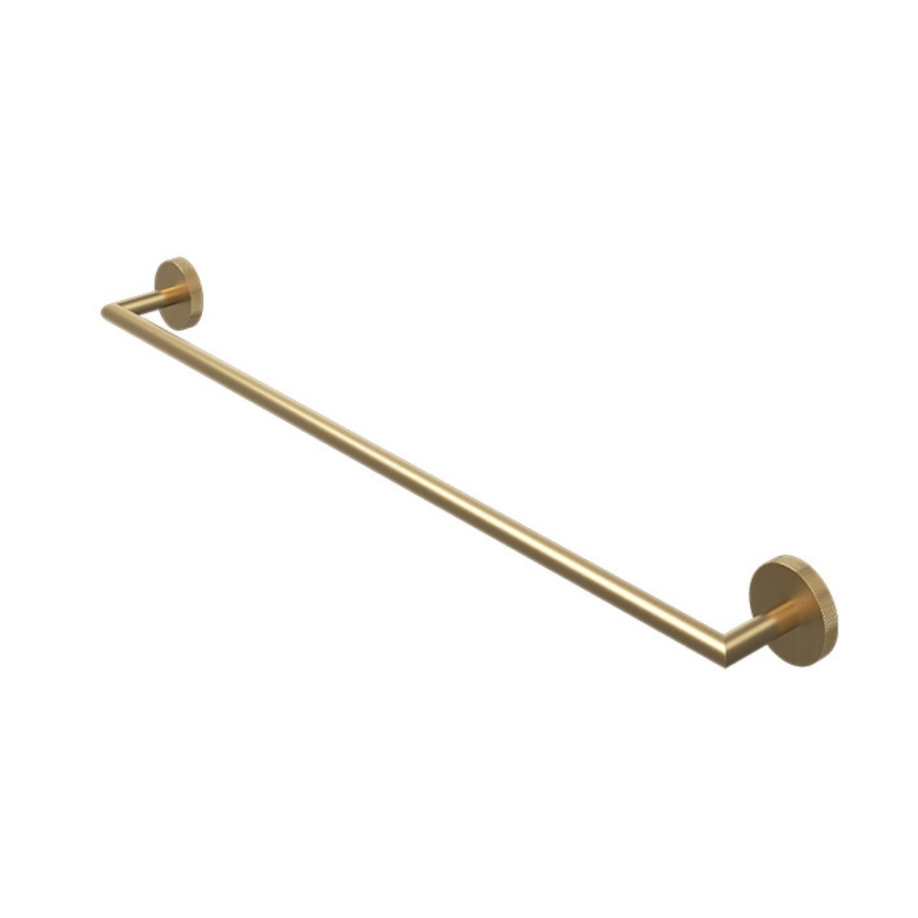 Product cut out image of the Abacus Iso Pro Brushed Brass 560mm Single Towel Rail ACGE-444-2601